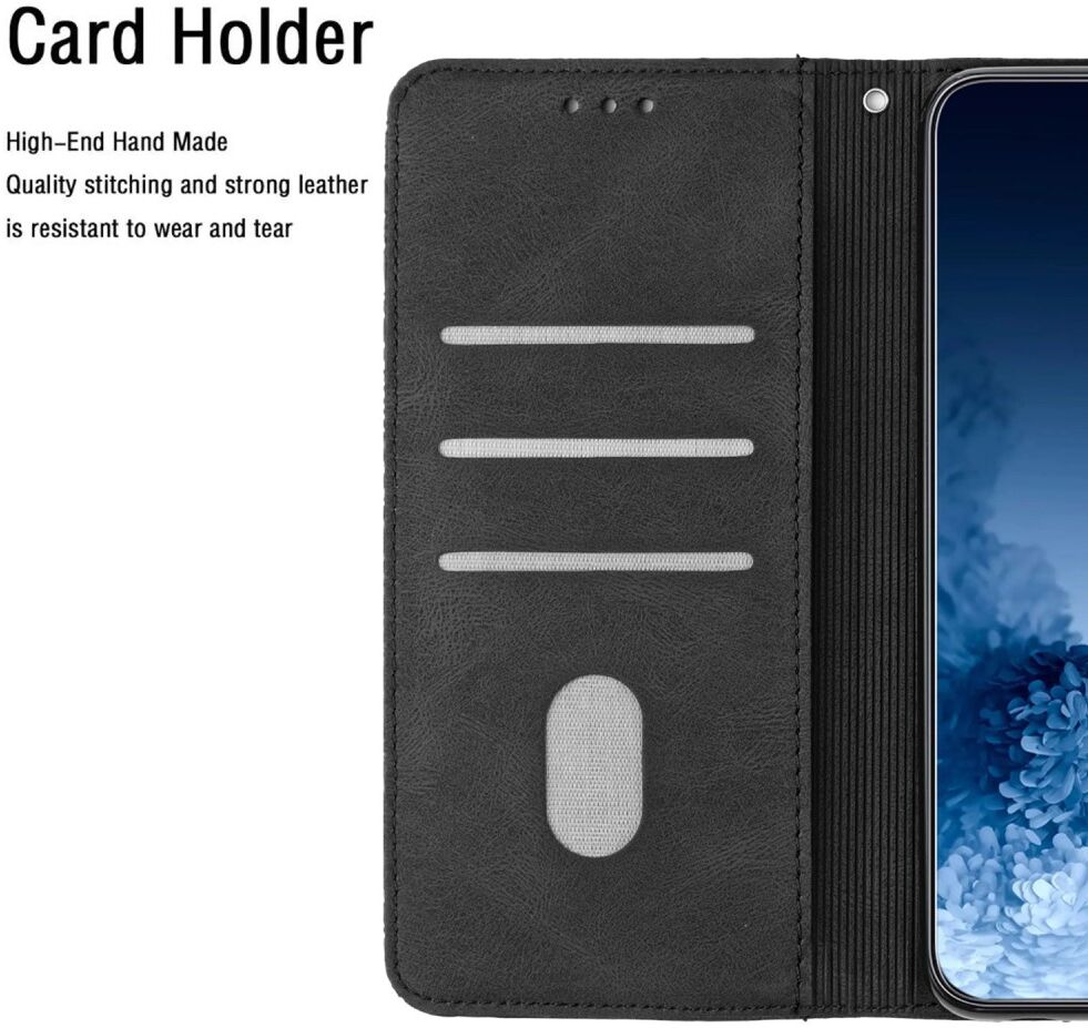 Xiaomi Redmi Note 12 Hoesje Bloemen Print Wallet Book Case Zwart afbeelding 6