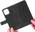 Xiaomi Redmi Note 12 Hoesje Bloemen Print Wallet Book Case Zwart afbeelding 5