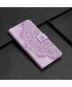Xiaomi Redmi Note 12 Hoesje Bloemen Print Wallet Book Case Paars