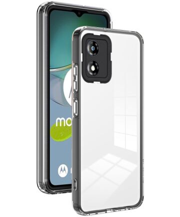 Motorola Moto E13 Hoesje Schokbestendig Transparant Zwart Hoesjes