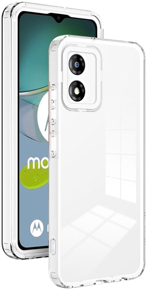 Motorola Moto E13 Hoesje Schokbestendig Transparant Wit afbeelding 1