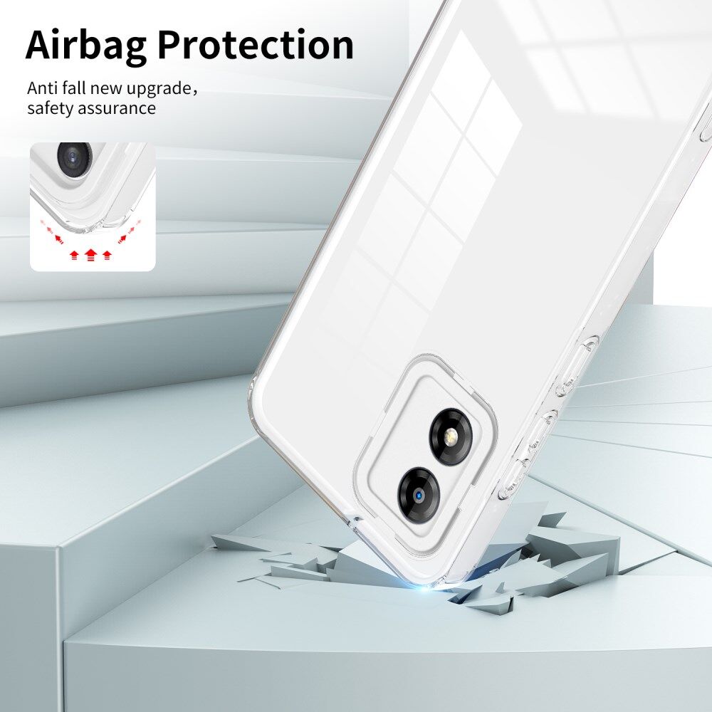 Motorola Moto E13 Hoesje Schokbestendig Transparant Wit afbeelding 2