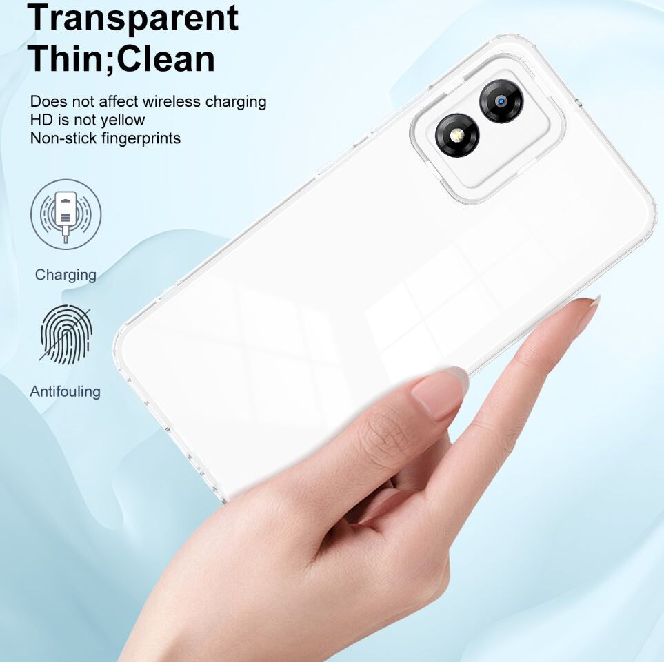 Motorola Moto E13 Hoesje Schokbestendig Transparant Wit afbeelding 5