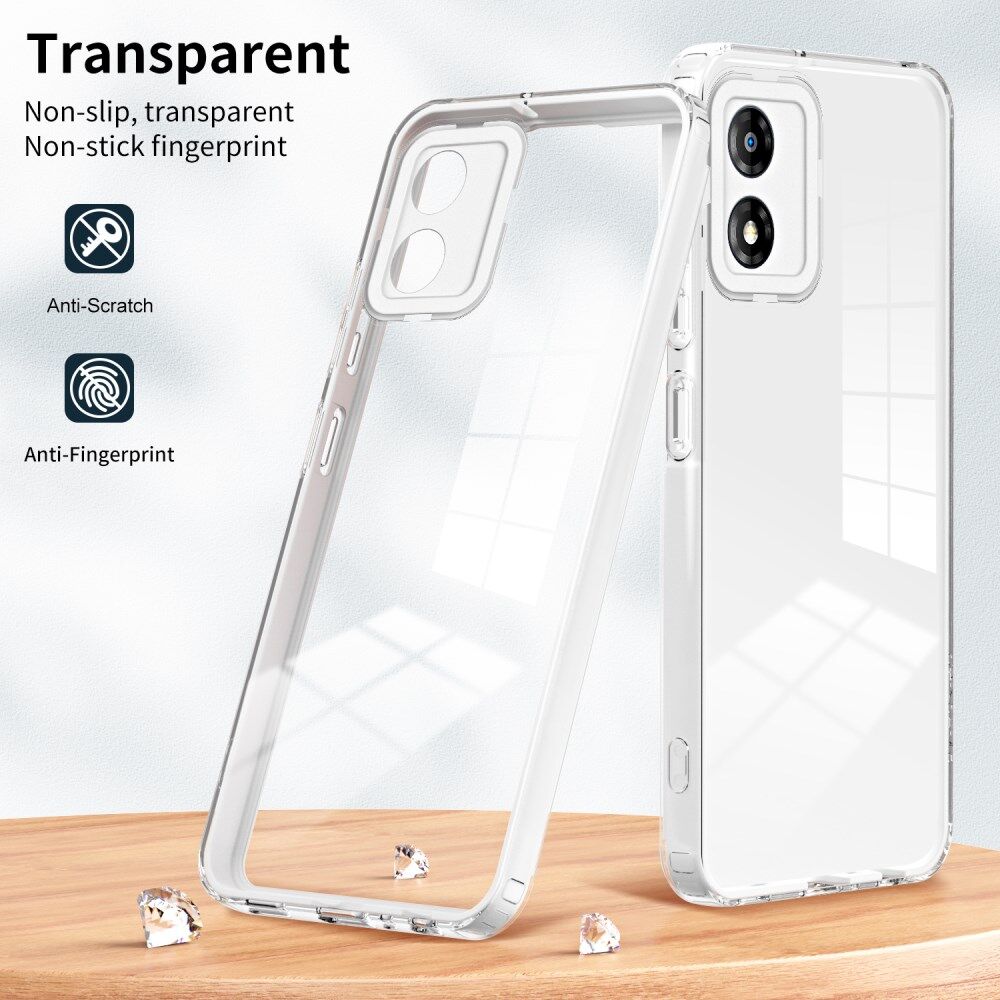 Motorola Moto E13 Hoesje Schokbestendig Transparant Wit afbeelding 6