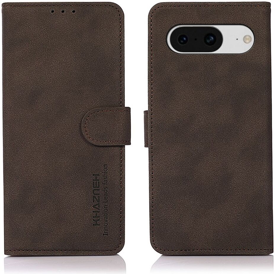 KHAZNEH Google Pixel 8 Hoesje Kunstleer Wallet Book Case Bruin afbeelding 2