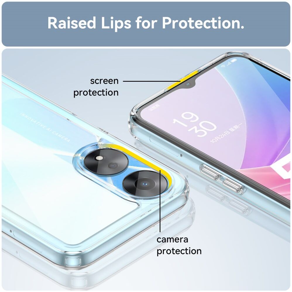 Oppo A58 5G / A78 5G Hoesje Acryl Back Cover Transparant afbeelding 6