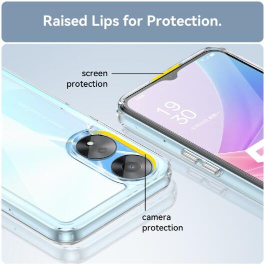 Oppo A58 5G / A78 5G Hoesje Acryl Back Cover Transparant afbeelding 6