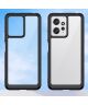 Xiaomi Redmi Note 12 Hoesje Acryl Back Cover Transparant Zwart