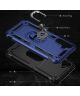 Samsung Galaxy A24 Hoesje Magnetische Kickstand Ring Back Cover Blauw