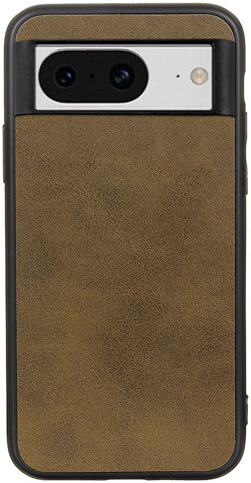 Google Pixel 8 Hoesje met Kunstleer Coating Back Cover Groen afbeelding 1