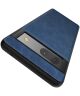 Google Pixel 7a Hoesje Kunstleer Coating Back Cover Blauw