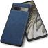 Google Pixel 7a Hoesje Kunstleer Coating Back Cover Blauw afbeelding 2
