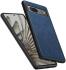 Google Pixel 7a Hoesje Kunstleer Coating Back Cover Blauw afbeelding 3