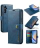 DG Ming Samsung Galaxy A34 Hoesje Retro Wallet Book Case Blauw