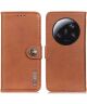 KHAZNEH Xiaomi 13 Ultra Hoesje Portemonnee Book Case Bruin