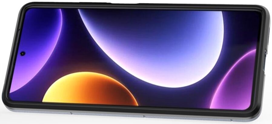 Xiaomi Poco F5 Hoesje met Magnetische Kickstand Ring Blauw afbeelding 2