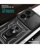 Xiaomi Redmi Note 12 Pro Plus Hoesje Camera Slider Kickstand Blauw