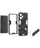 Xiaomi Poco F5 Hoesje Shockproof Kickstand Back Cover Zwart