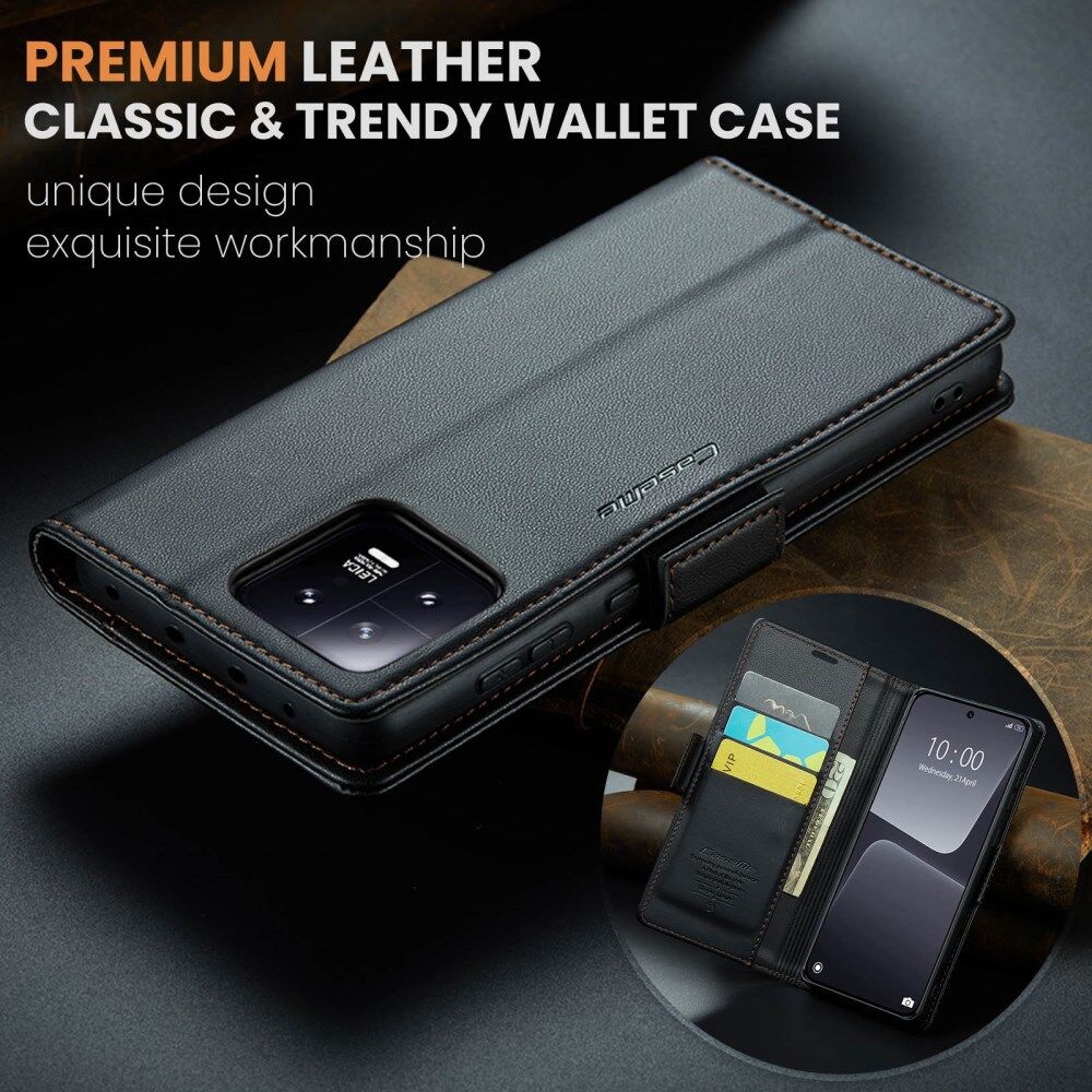 CaseMe 023 Xiaomi 13 Hoesje Portemonnee Book Case Zwart afbeelding 11