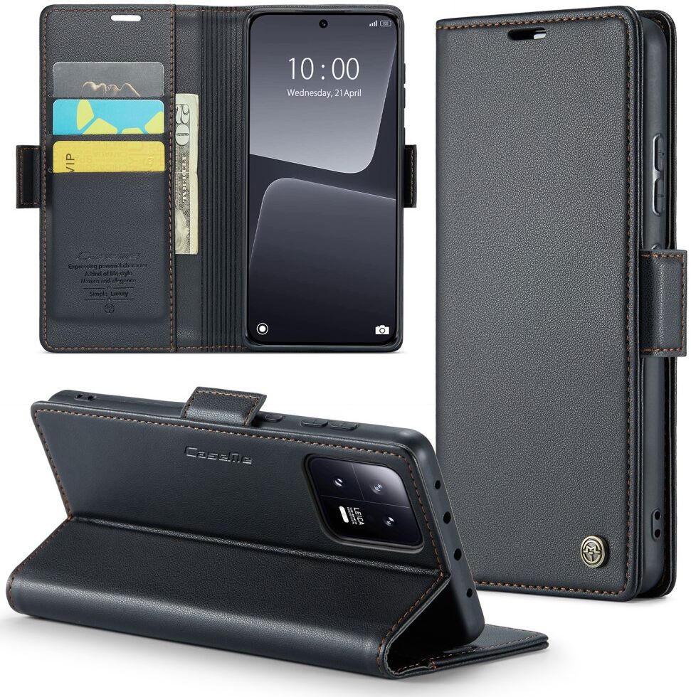 CaseMe 023 Xiaomi 13 Hoesje Portemonnee Book Case Zwart afbeelding 14