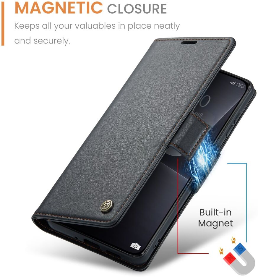 CaseMe 023 Xiaomi 13 Hoesje Portemonnee Book Case Zwart afbeelding 6