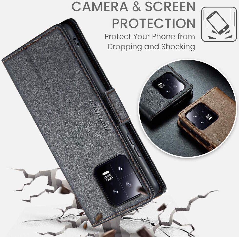 CaseMe 023 Xiaomi 13 Hoesje Portemonnee Book Case Zwart afbeelding 7
