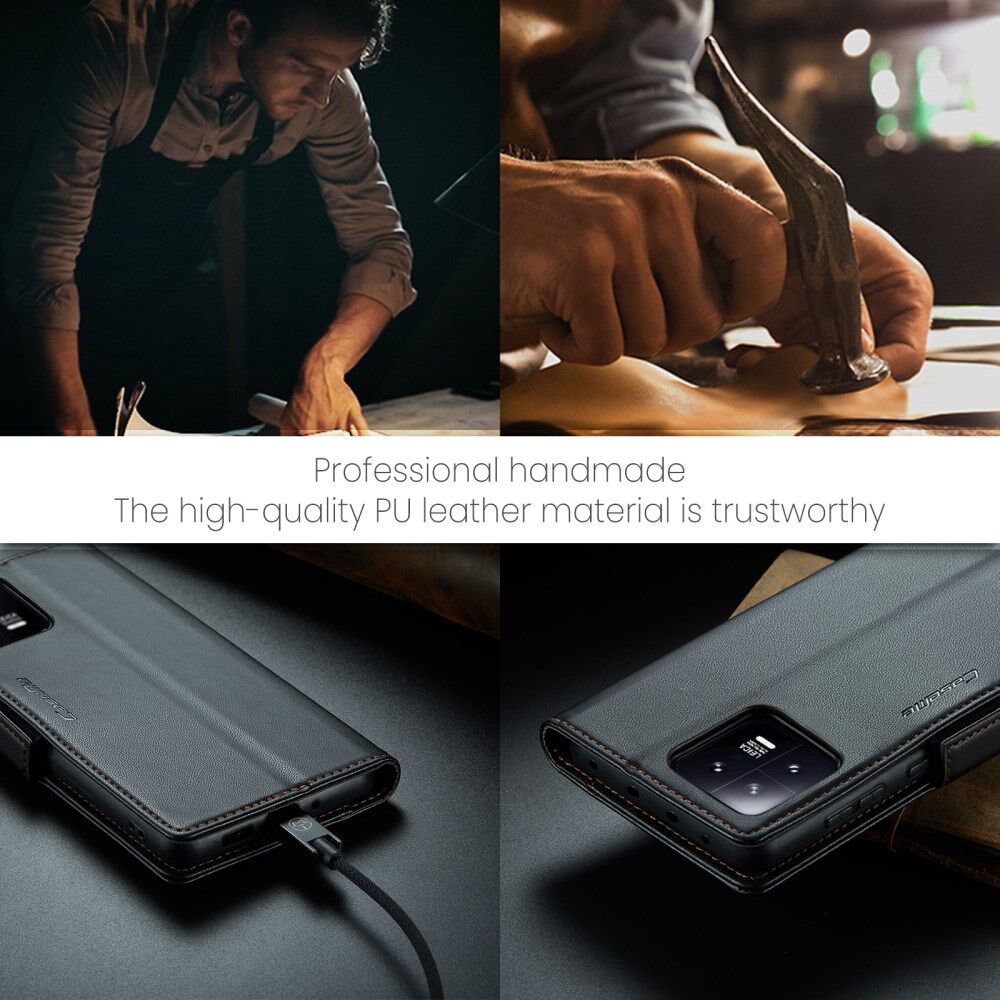 CaseMe 023 Xiaomi 13 Hoesje Portemonnee Book Case Zwart afbeelding 9