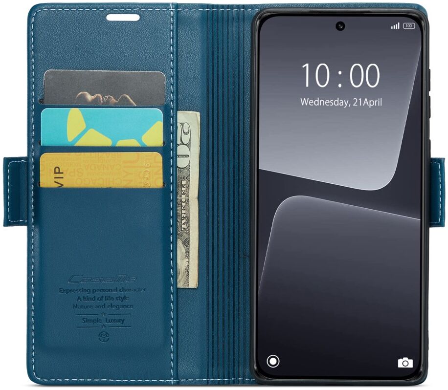 CaseMe 023 Xiaomi 13 Hoesje Portemonnee Book Case Blauw afbeelding 1