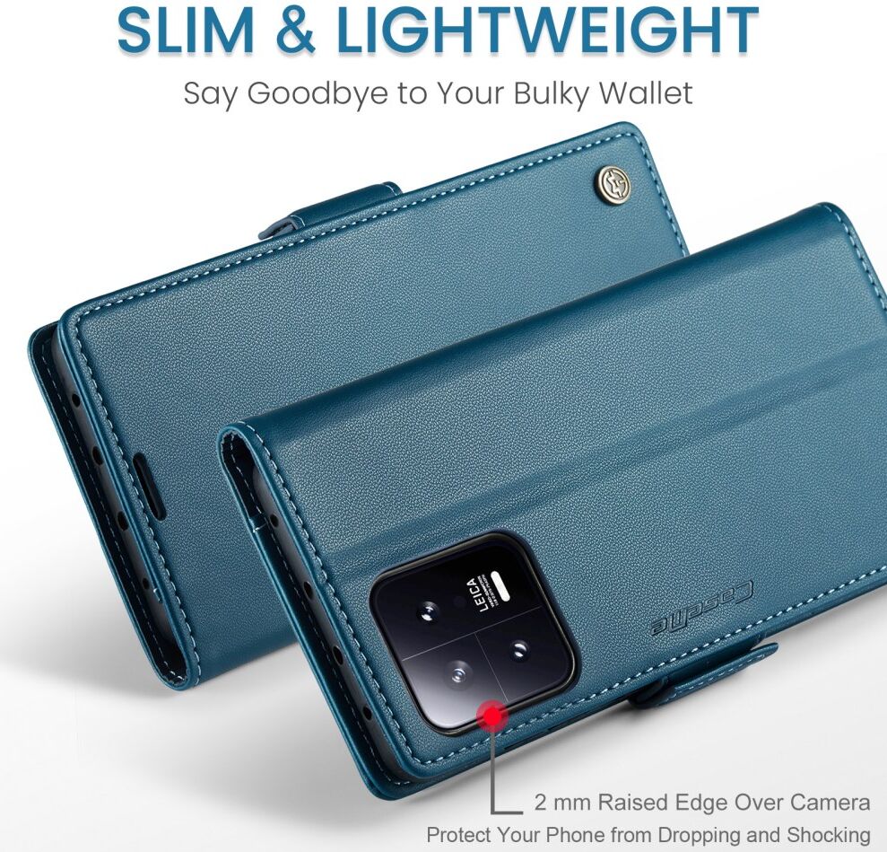 CaseMe 023 Xiaomi 13 Hoesje Portemonnee Book Case Blauw afbeelding 12