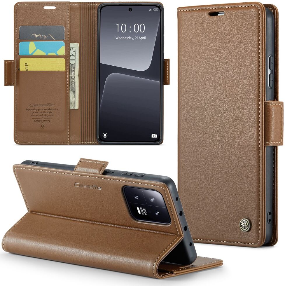 CaseMe 023 Xiaomi 13 Hoesje Portemonnee Book Case Bruin afbeelding 14