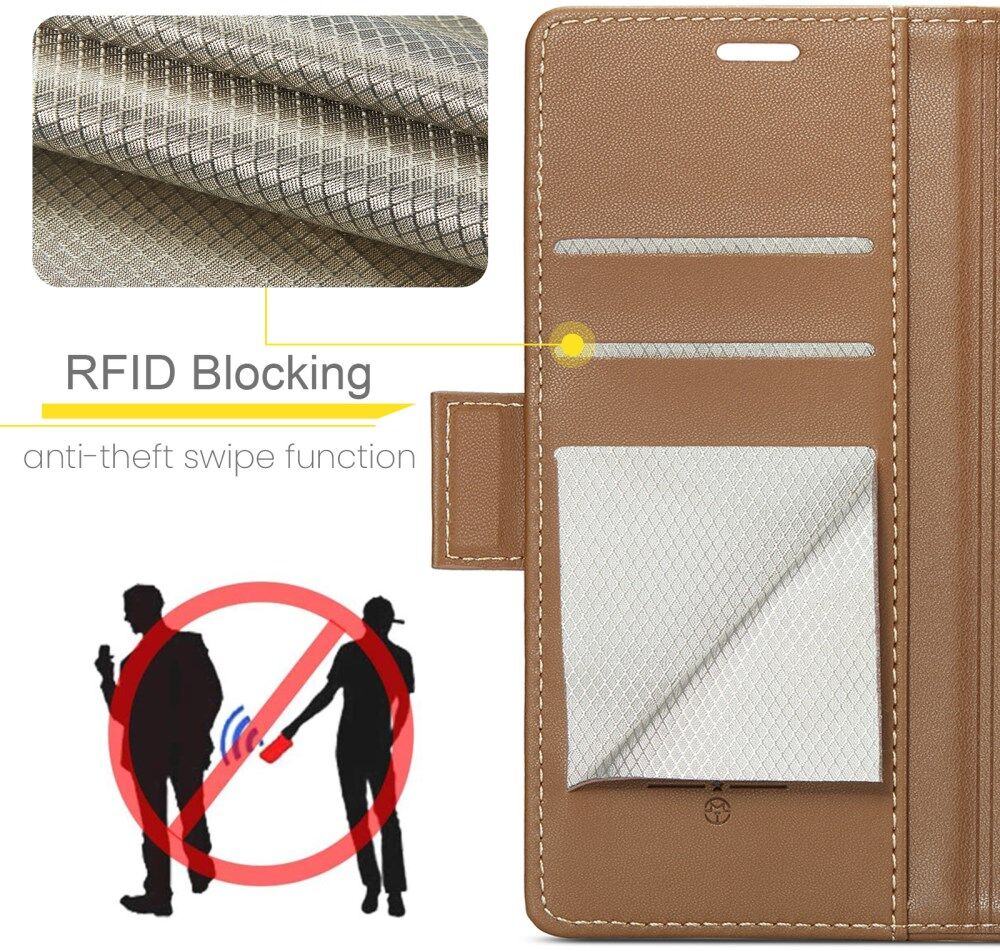 CaseMe 023 Xiaomi 13 Hoesje Portemonnee Book Case Bruin afbeelding 3