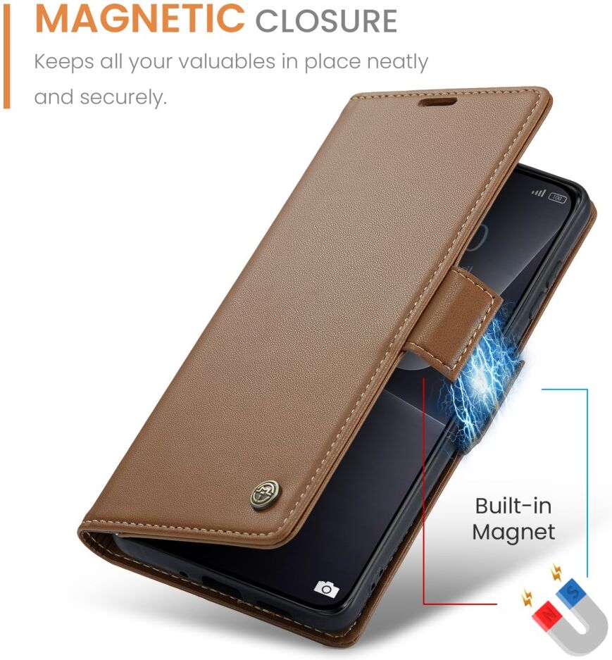CaseMe 023 Xiaomi 13 Hoesje Portemonnee Book Case Bruin afbeelding 6