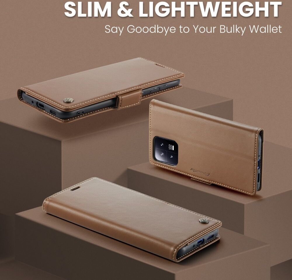 CaseMe 023 Xiaomi 13 Hoesje Portemonnee Book Case Bruin afbeelding 10