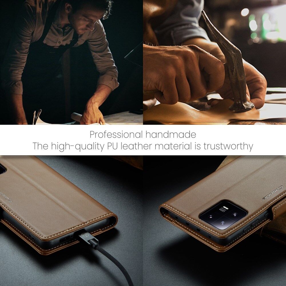 CaseMe 023 Xiaomi 13 Pro Hoesje Portemonnee Book Case Bruin afbeelding 11