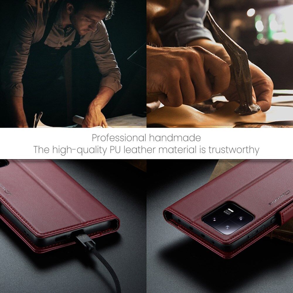 CaseMe 023 Xiaomi 13 Pro Hoesje Portemonnee Book Case Rood afbeelding 11