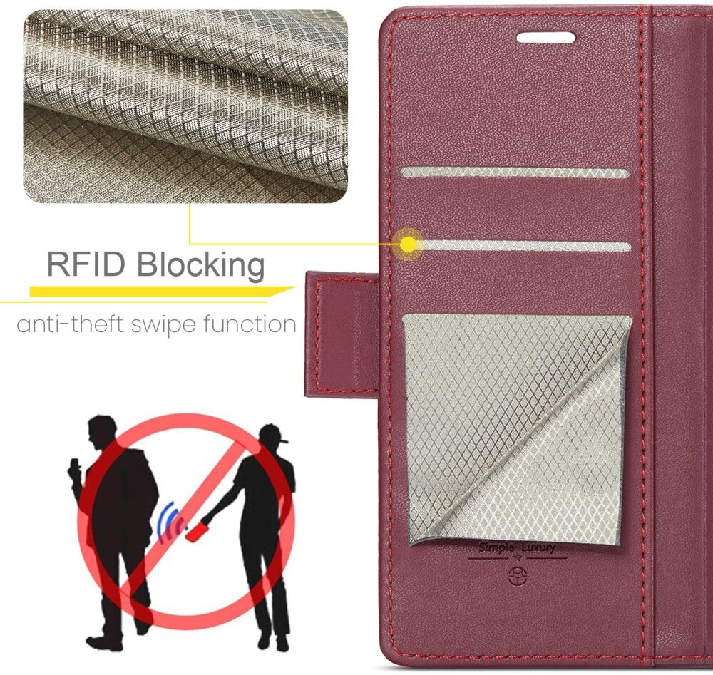 CaseMe 023 Xiaomi 13 Pro Hoesje Portemonnee Book Case Rood afbeelding 3