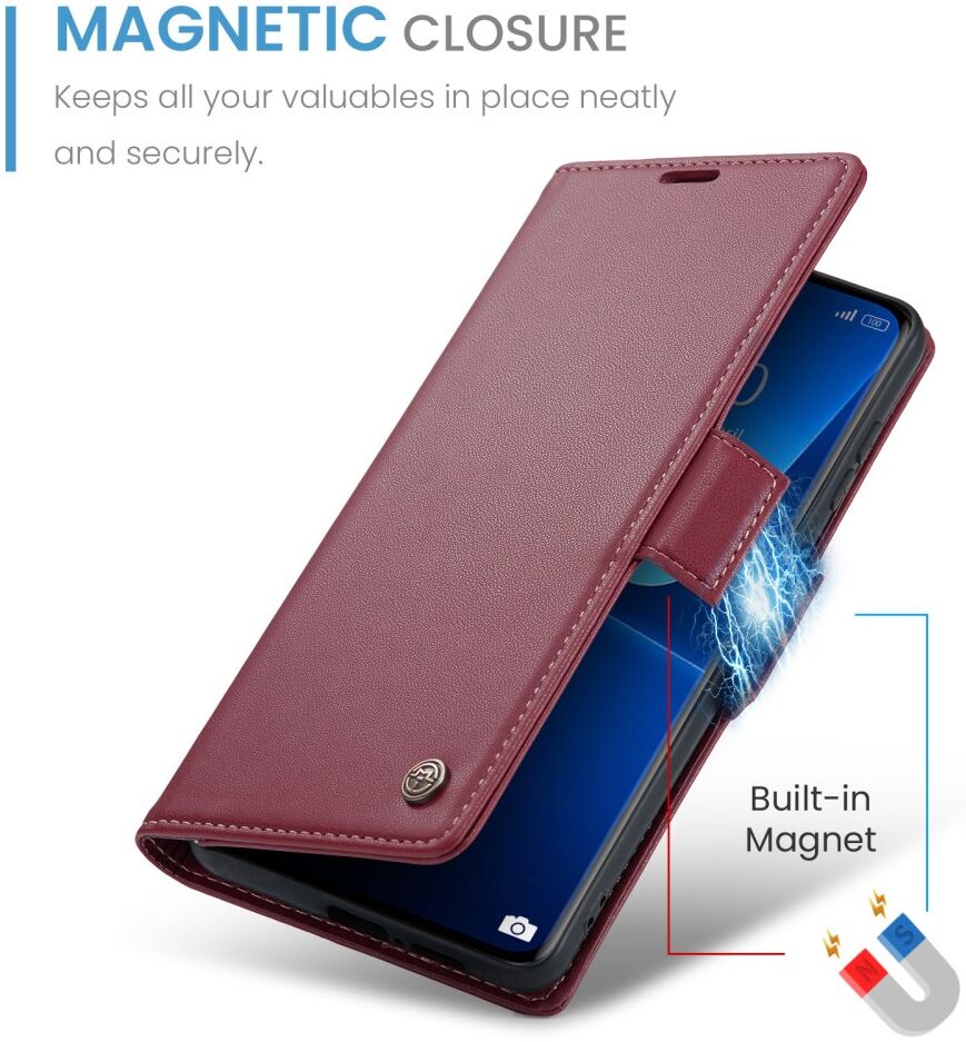 CaseMe 023 Xiaomi 13 Pro Hoesje Portemonnee Book Case Rood afbeelding 5