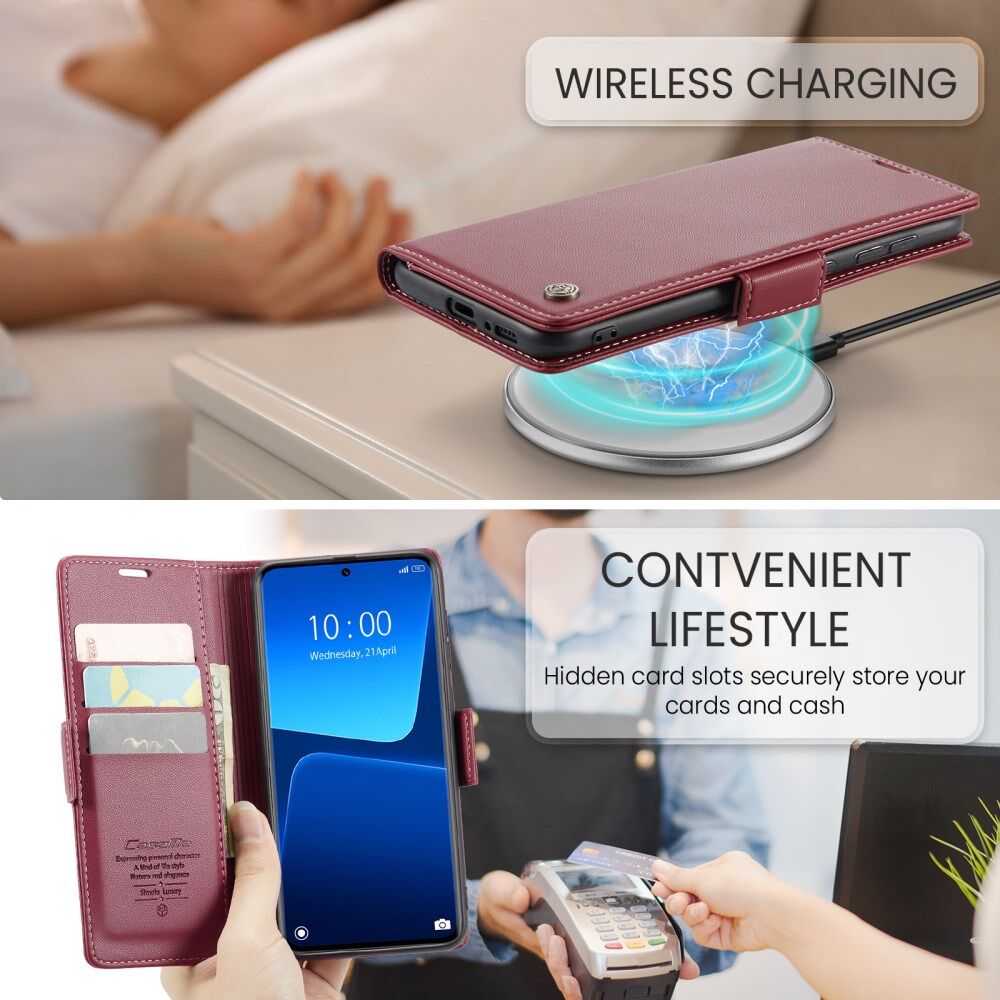 CaseMe 023 Xiaomi 13 Pro Hoesje Portemonnee Book Case Rood afbeelding 9