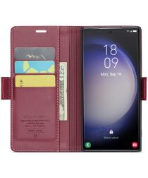 CaseMe 023 Samsung Galaxy S23 Ultra Hoesje Book Case Rood