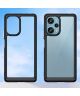 Xiaomi Poco F5 Hoesje Acryl Back Cover Transparant Zwart