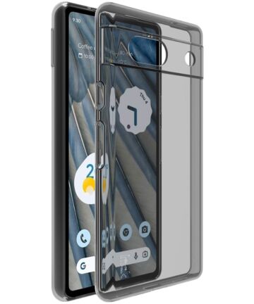 IMAK UX-5 Series Google Pixel 7a Hoesje Flexibel TPU Transparant Zwart Hoesjes