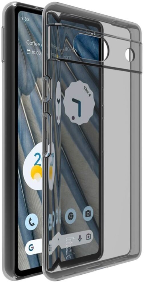 IMAK UX-5 Series Google Pixel 7a Hoesje Flexibel TPU Transparant Zwart afbeelding 1