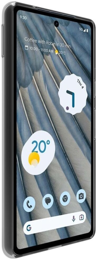 IMAK UX-5 Series Google Pixel 7a Hoesje Flexibel TPU Transparant Zwart afbeelding 5