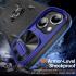 Apple iPhone 13/14 Hoesje Camera Slider en Kickstand Ring Blauw Zwart afbeelding 2