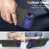 Apple iPhone 13/14 Hoesje Camera Slider en Kickstand Ring Blauw Zwart afbeelding 3