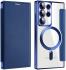Samsung Galaxy S22 Ultra Hoesje MagSafe RFID Pasjeshouder Blauw afbeelding 2