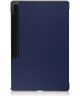 Samsung Galaxy Tab S8 Ultra Hoes Tri-Fold Book Case Standaard Blauw