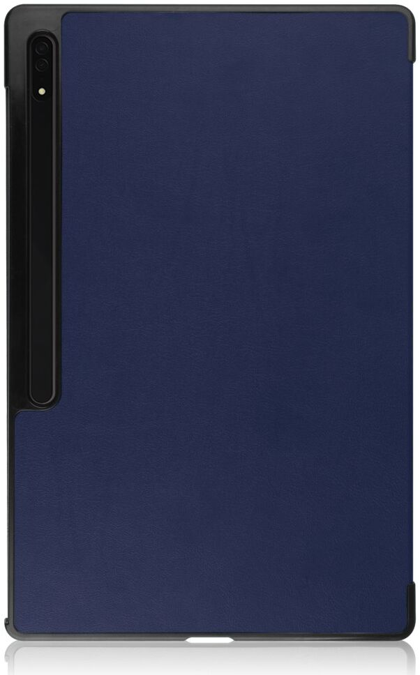Samsung Galaxy Tab S8 Ultra Hoes Tri-Fold Book Case Standaard Blauw afbeelding 9
