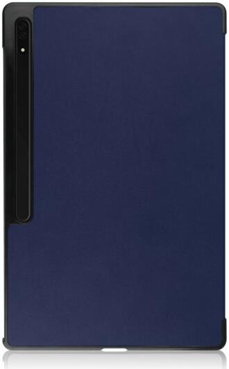 Samsung Galaxy Tab S8 Ultra Hoes Tri-Fold Book Case Standaard Blauw afbeelding 9