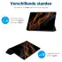 Samsung Galaxy Tab S8 Ultra Hoes Tri-Fold Book Case Standaard Blauw afbeelding 5